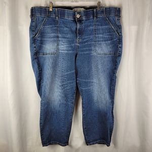 Torrid Womens First At Fit Short Stretch Cropped Jeans Plus Size 24 Short